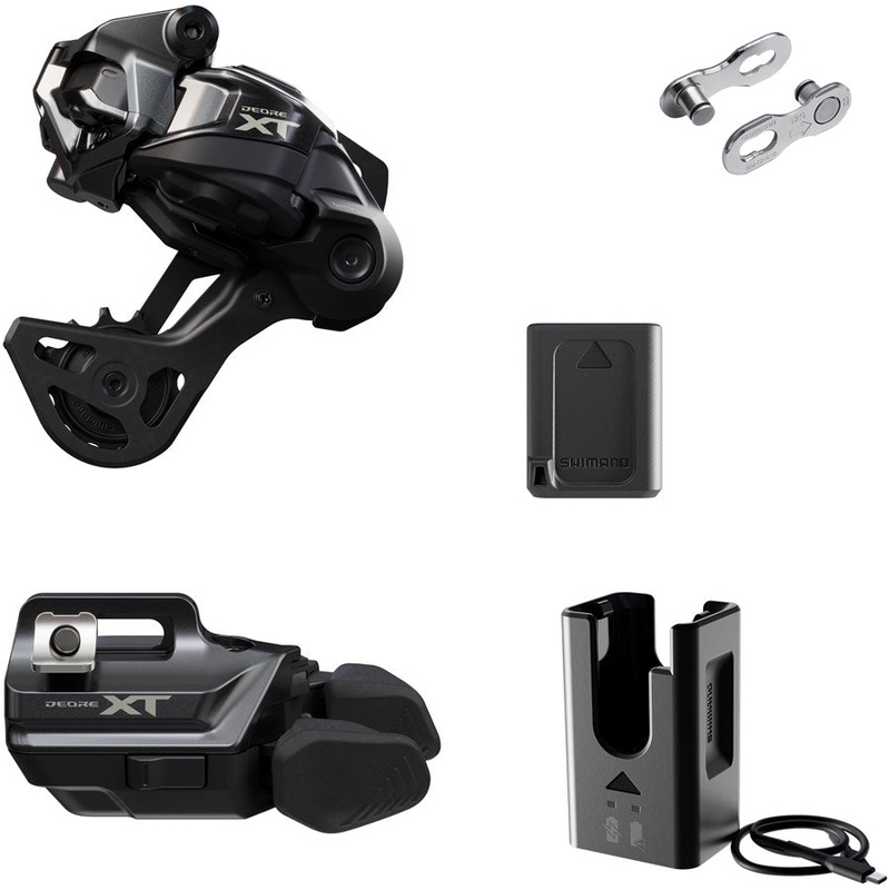 Deore XT M8250 Di2 Wireless Upgrade Kit – M8250-GS Rear Derailleur M8250-IR I-SPEC EV Shifter Battery Charger Quick Link