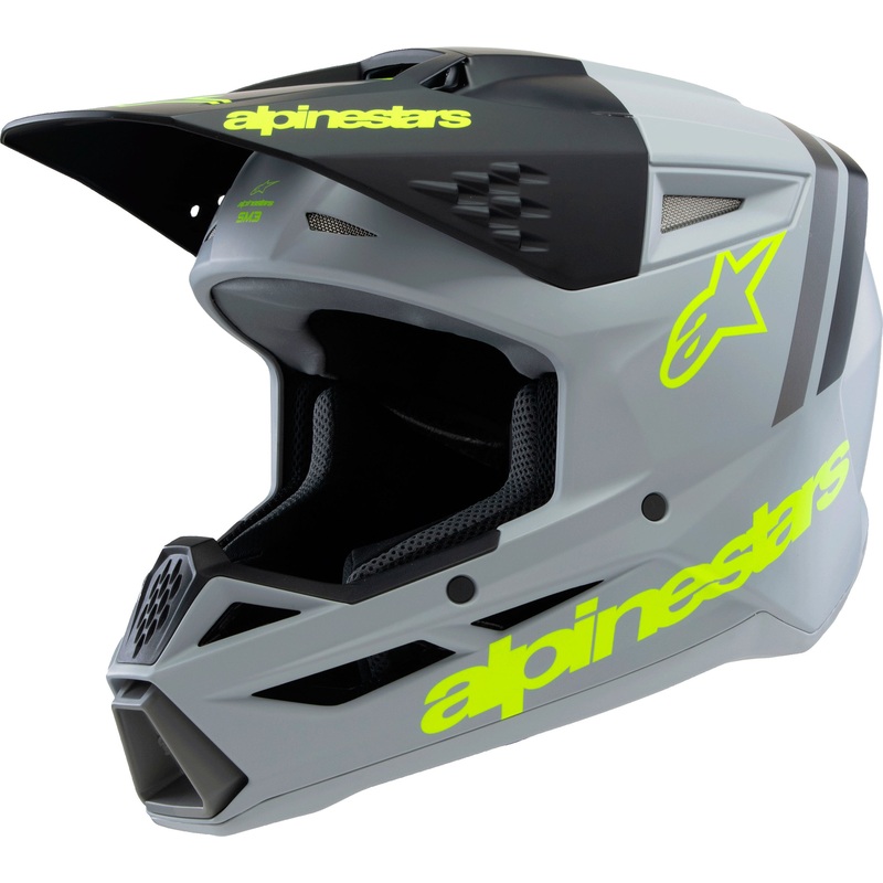 Sm3 Youth Radium Helmet Gry/Blk/Ylw Fluo Matte Yl