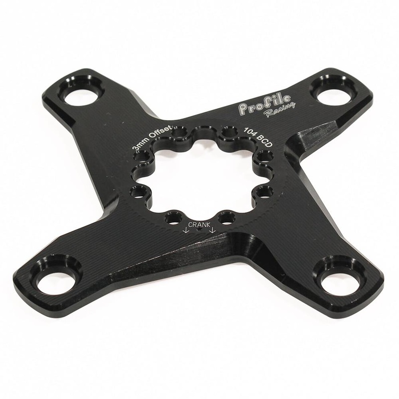 Profile Elite AL Single Chainring Spider – Black
