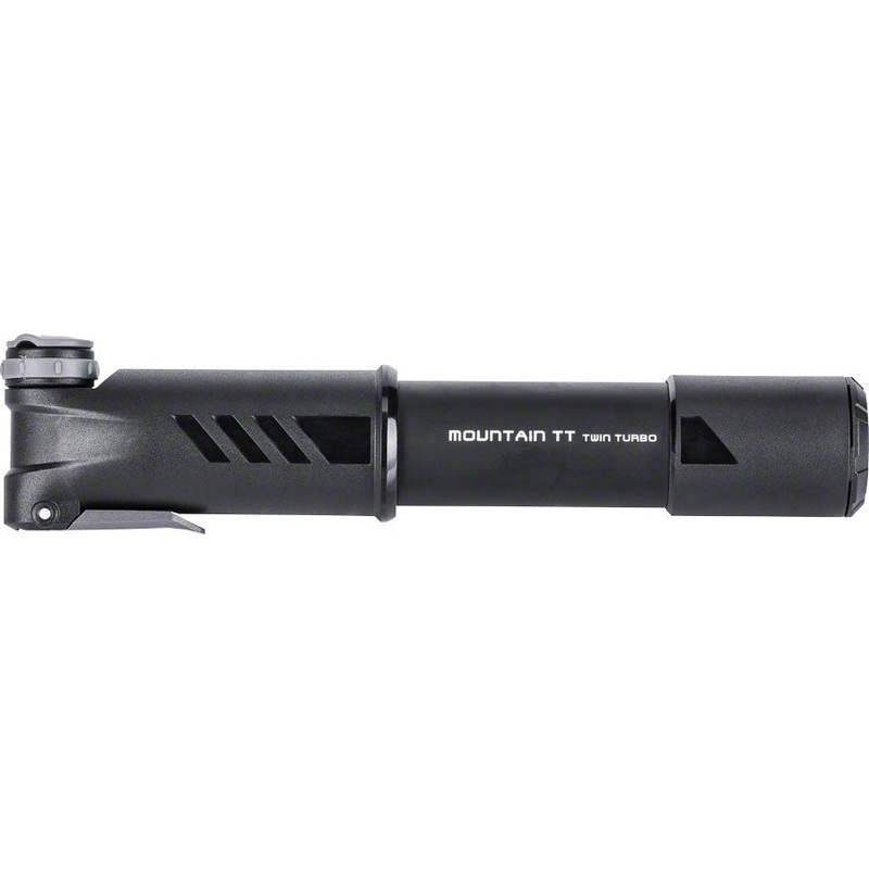 Topeak Mountain TT Twin Turbo Mini Pump – 120psi, Black