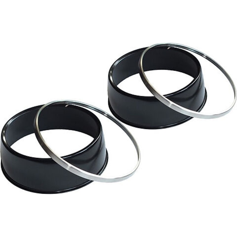 Two Metal Speedo / Tach Gauge Covers With Crimp Rings