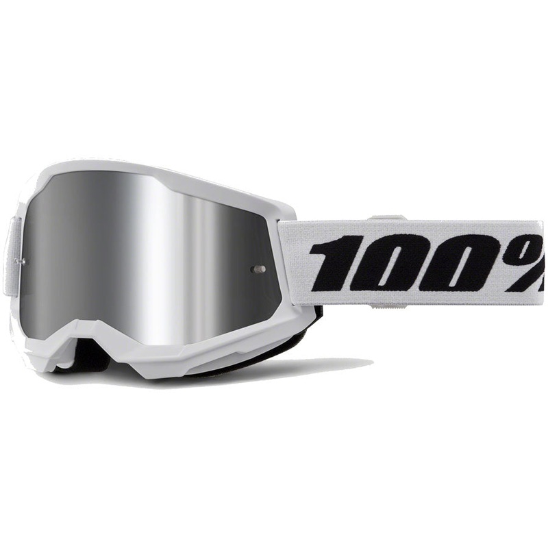 100% Strata 2 Goggles – White/Mirror