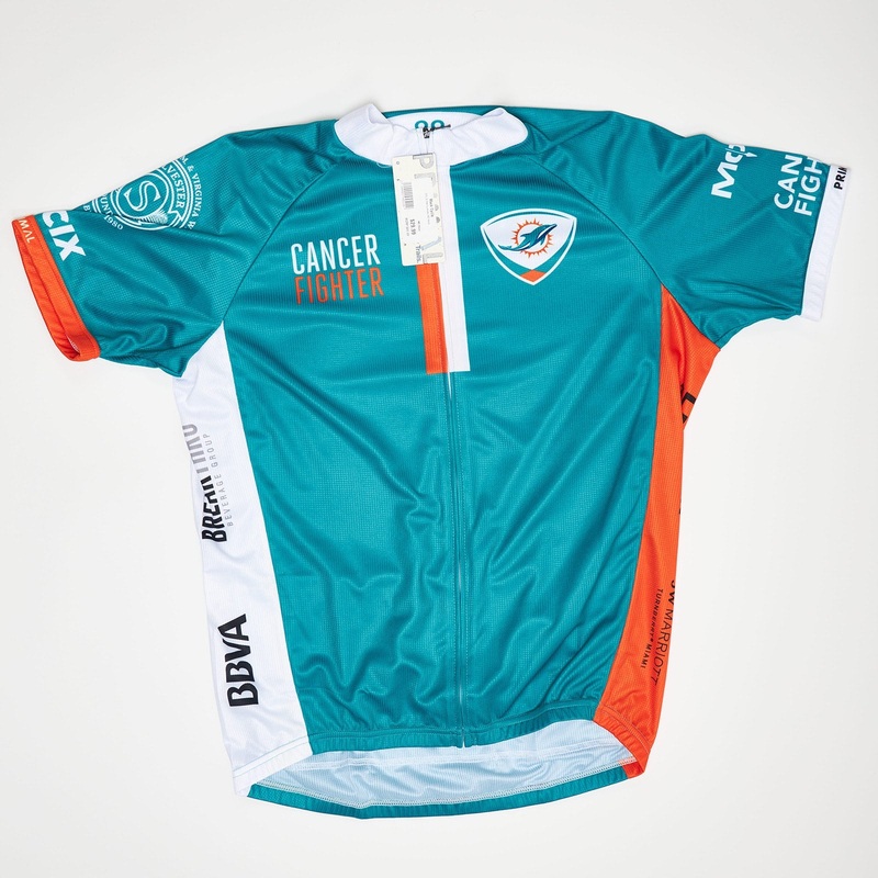 DCC IX 2019 Women’s Dolphins Cancer Challenge Cycling Jersey Aqua/Orange/White