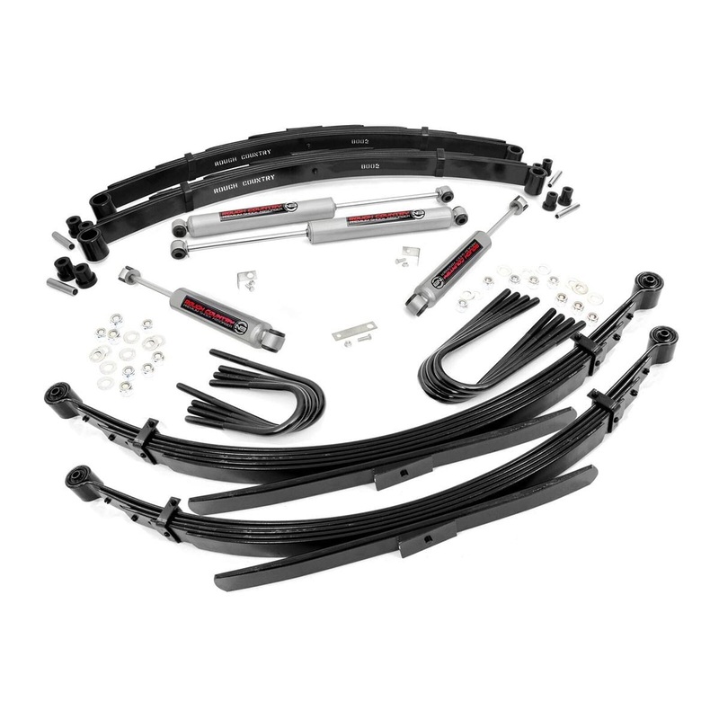 Rough Country | 2 Inch Lift | 52 Inch Rear Springs | Chevy/GMC 3/4-Ton Suburban/C25/K25 Truck (73-76) | 18630