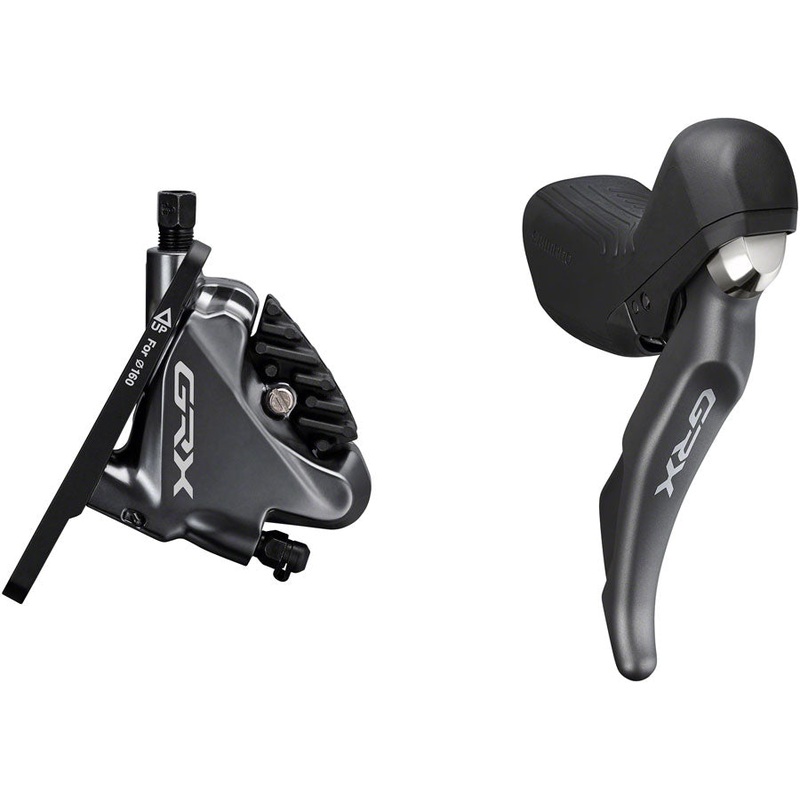 Shimano GRX ST-RX810 Shifter/Brake Lever with BR-RX810 Hydraulic Disc Brake Caliper – Right/Rear, 11-Speed, Flat Mount