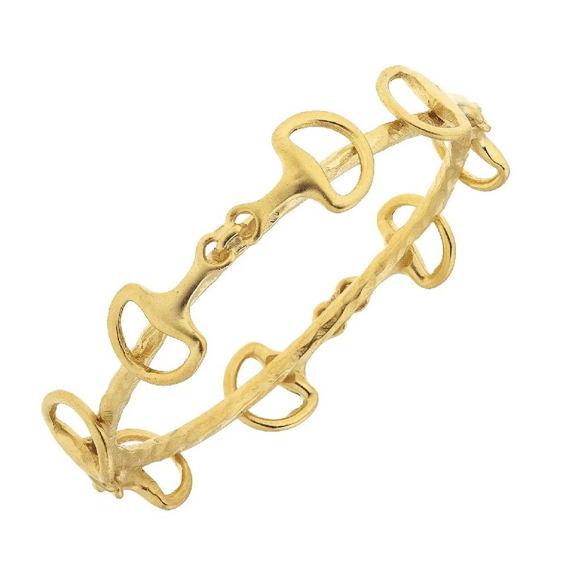 Gold Horsebit Bangle Bracelet