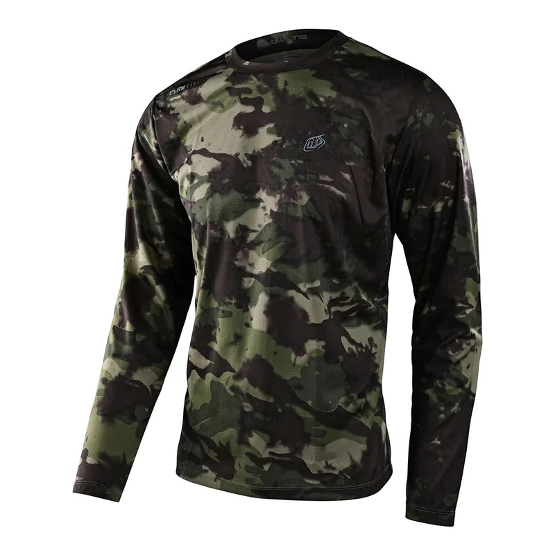 TLD Flowline Long Sleeve Jersey – S – Covert Army Green