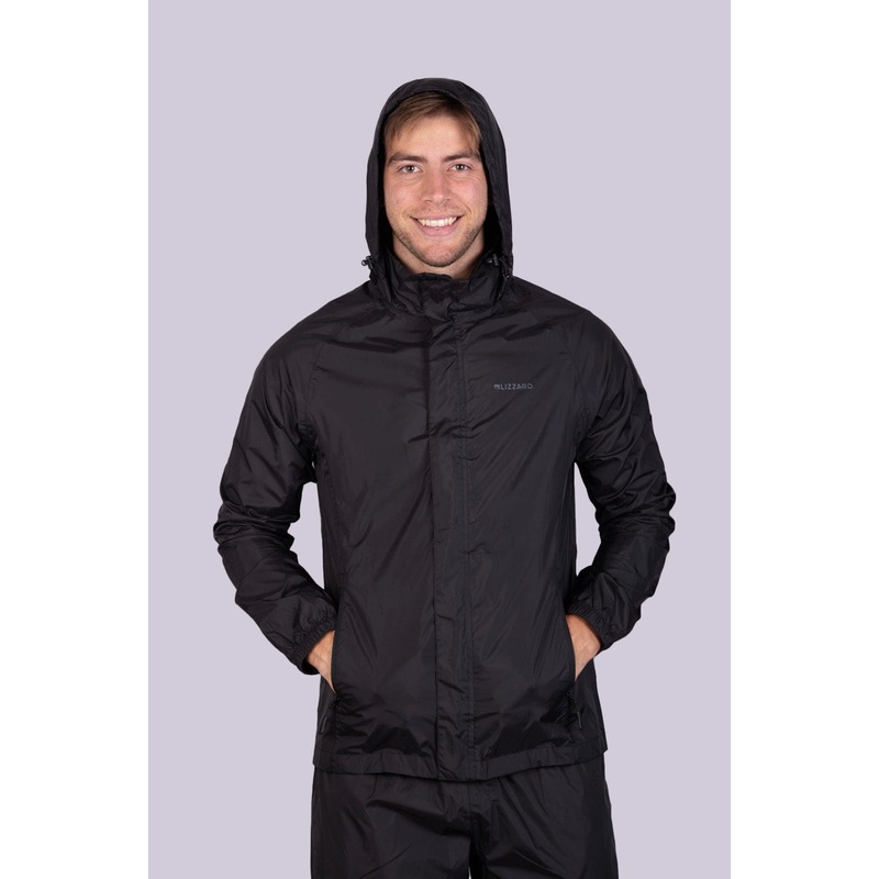 Deveron- Mens Hooded Zip Thru Black