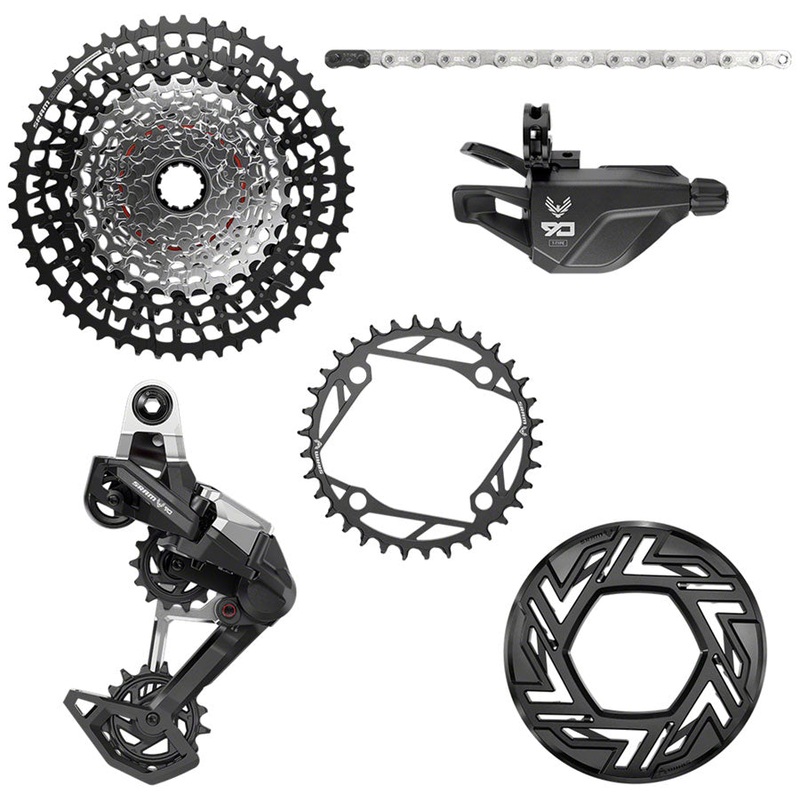 SRAM Eagle 90 Ebike Groupset – No Crank, 34T 104bcd, Clip-on Guard, Chain, XS-1275 10-52t, Single Click Shifter, Rear