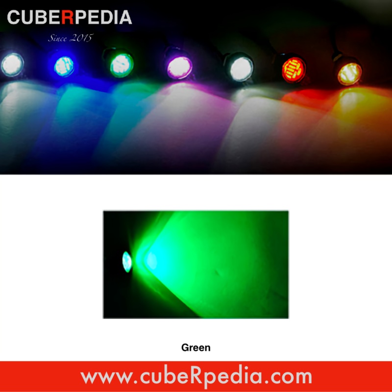 12V 23mm Eagle Eye LED Light – Green
