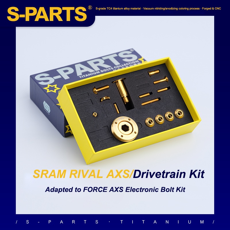 S-PARTS Titanium Gear Shift Screws for SRAM RIVAL AXS Gold