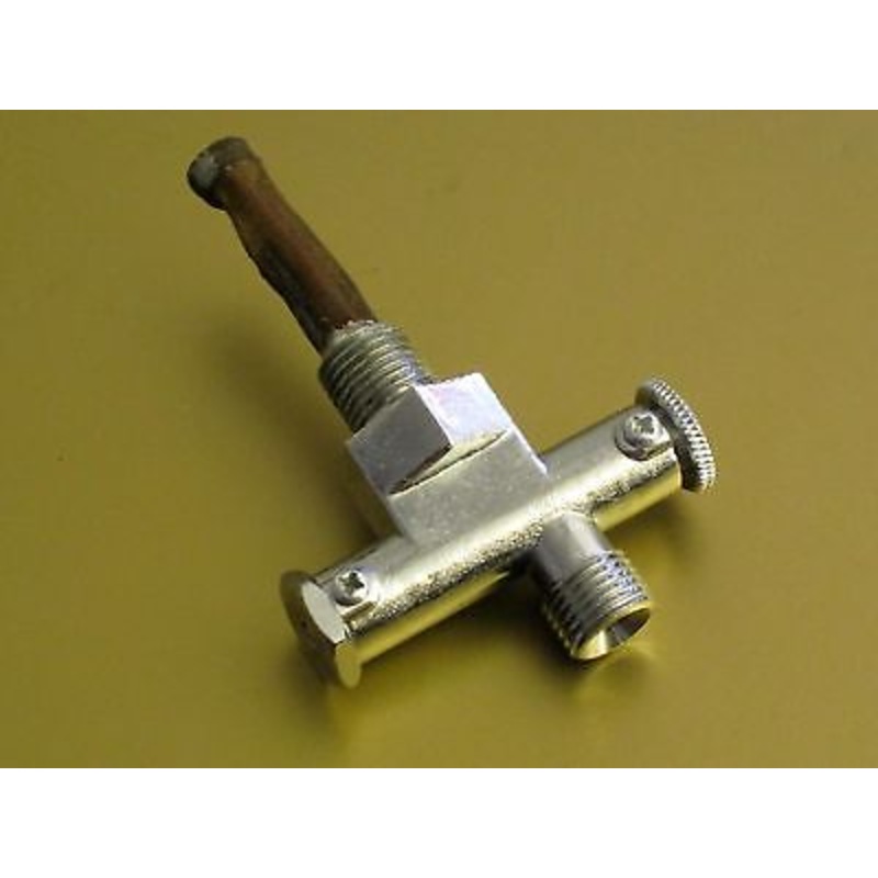 Early gas petcock UK Made double plunger 6T 5T pre-unit petrol tap