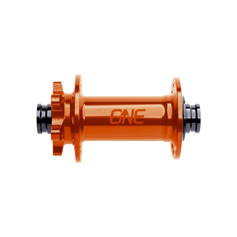 OneUp Components 6 Bolt Disc Front Hub – Front – 15x110mm Boost – 28 Hole – J-Bend – Orange