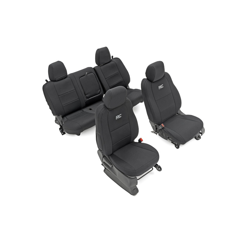 Rough Country | Seat Covers | FR & RR | Crew Cab | Nissan Frontier 2WD/4WD (2022-2026) | 91058