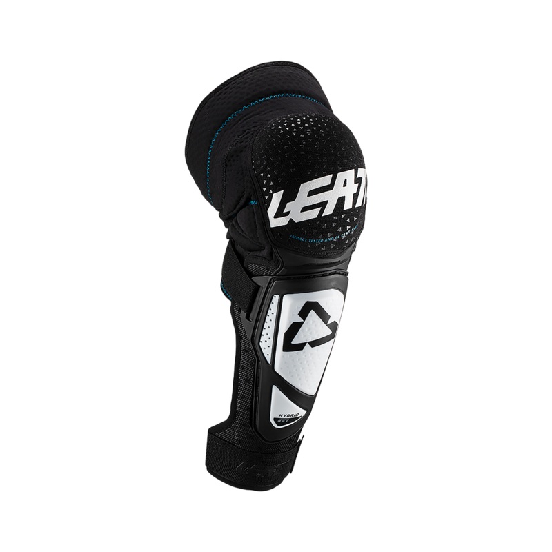 Leatt 3DF Hybrid Ext Knee-Shin Guard – Junior One Size Fits Most – White – Black