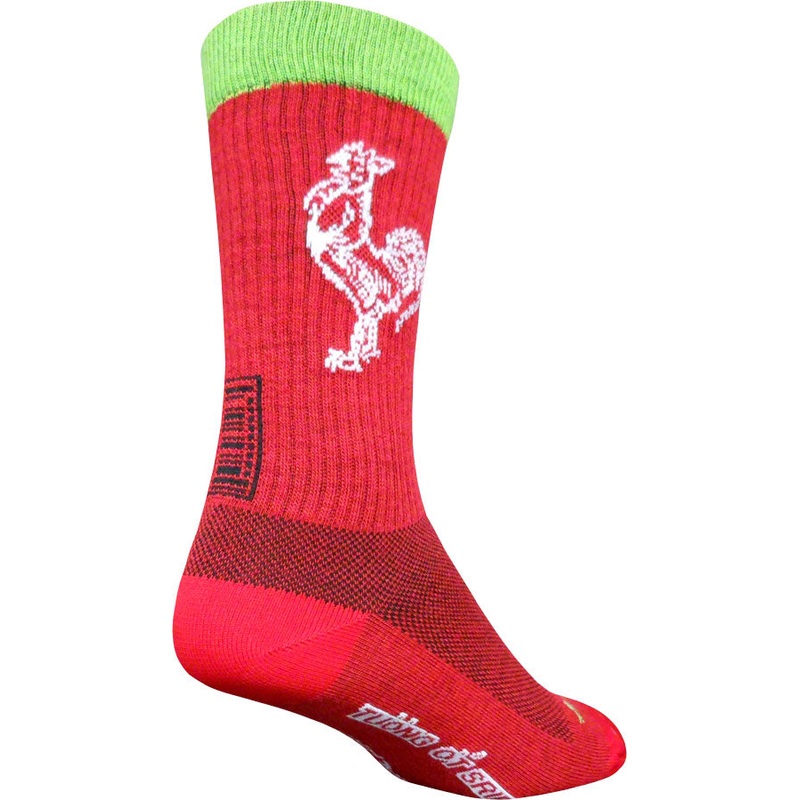 SockGuy Sriracha Wool Socks – 8″ Red Small/Medium