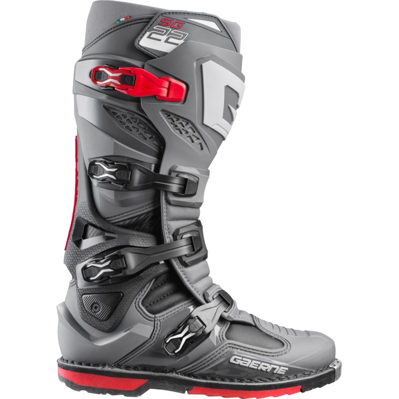 GAERNE SG 22 Boots in Anthracite/Black/Red – Size 08