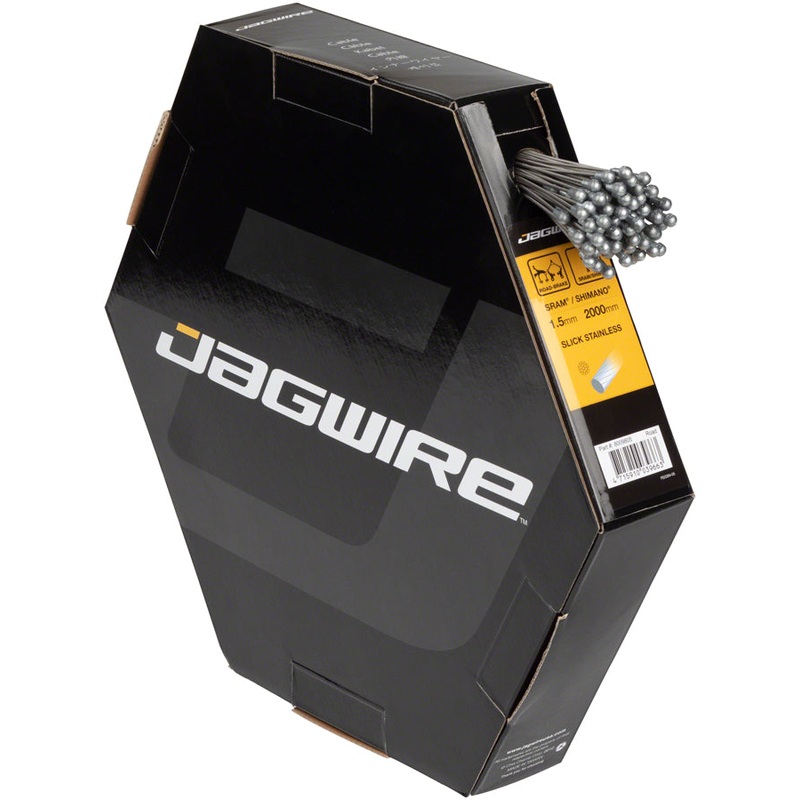 Jagwire Sport Slick Brake Cable – 1.5mm x 2000mm Slick Stainless SRAM/Shimano Road Box of 100