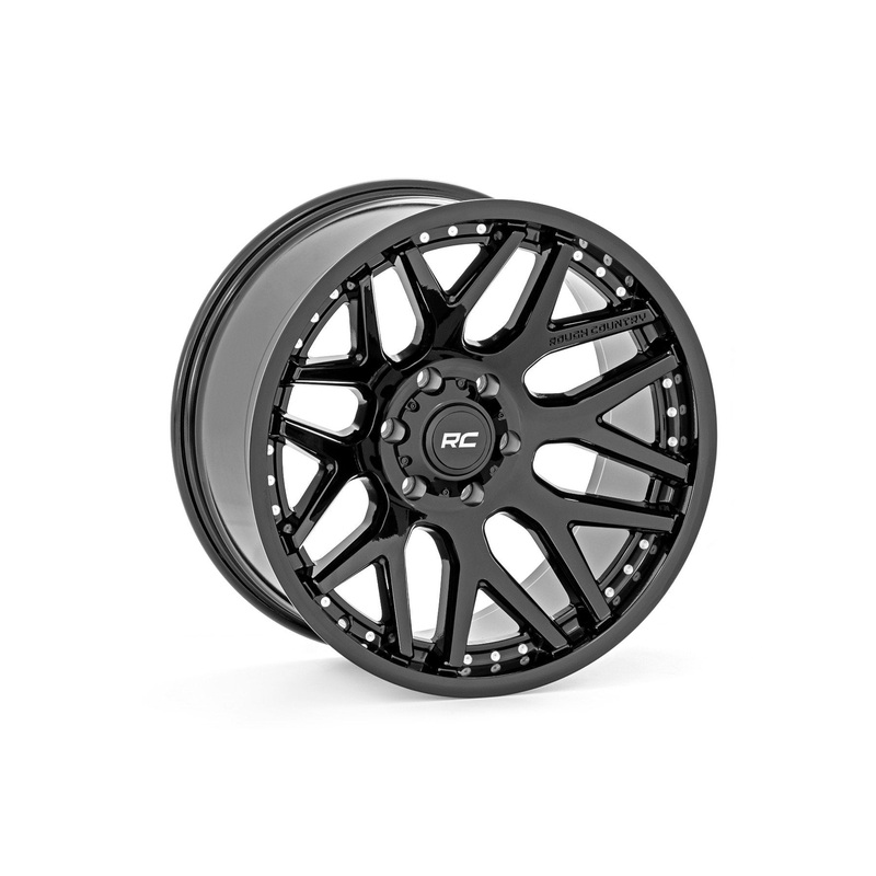 Rough Country | Rough Country 95 Series Wheel | One-Piece | Gloss Black | 22×10 | 6×5.5 | -25mm | 95221012