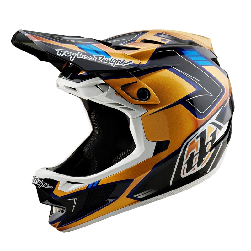 Troy Lee Designs D4 Composite MIPS Helmet Royalty Black / Gold