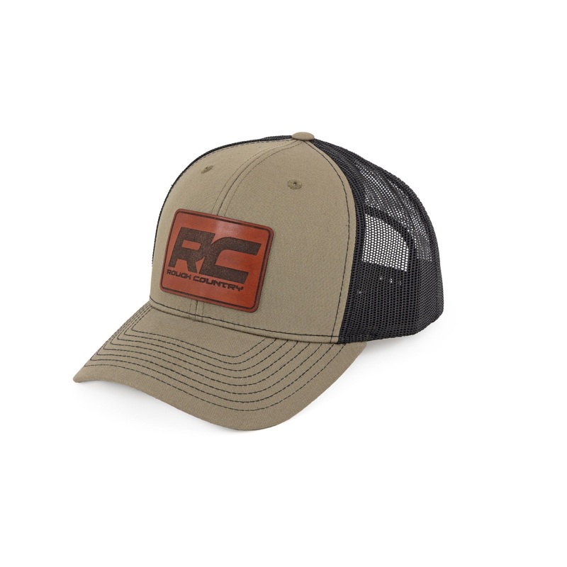 Rough Country | Rough Country Hat | Black Mesh | Rough Country Patch | Brown/Leather – Richardson 112 | 84119