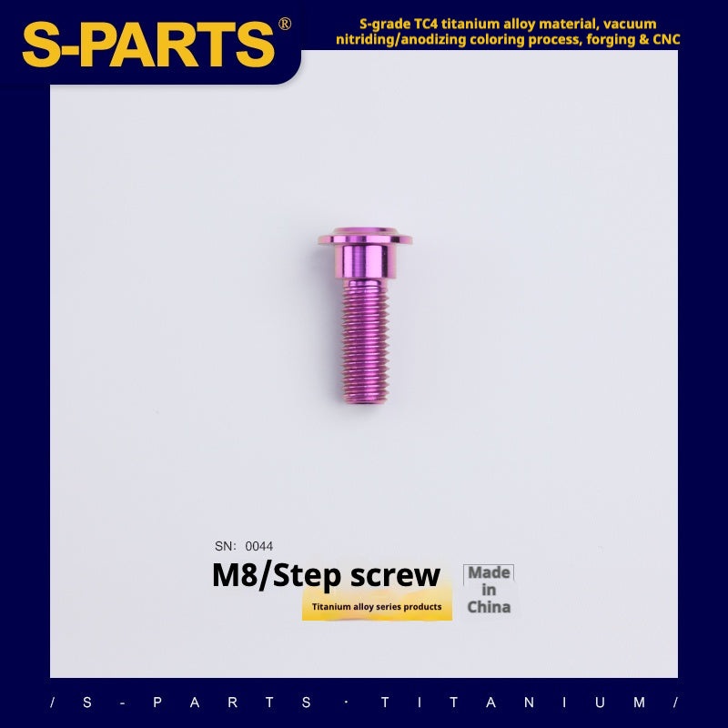 SPARTS A3 Umbrella Head Step Series M8 Purple Titanium Screws Motorcycle Auto