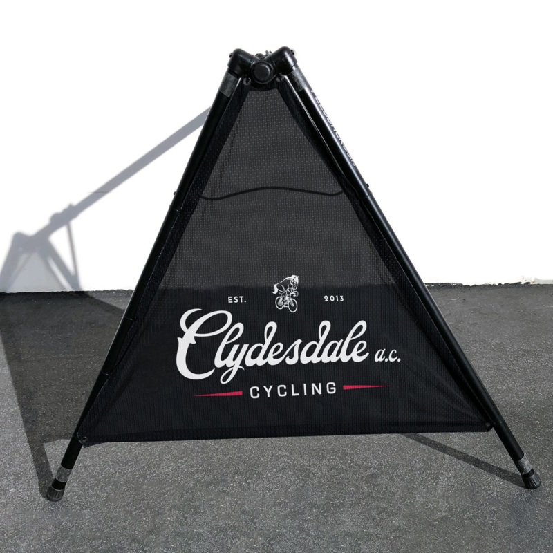 Clydesdale Cycling 2025 Bike Rack Banners (Set of 2 Mesh Banners)
