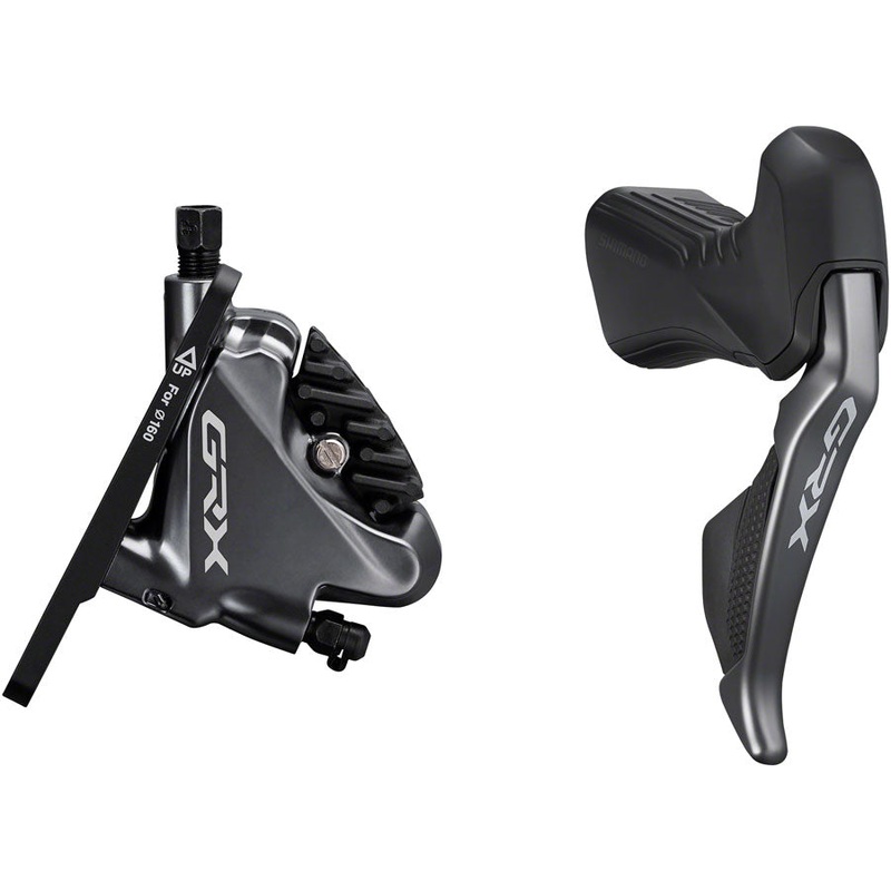 Shimano GRX ST-RX815 11-Speed Di2 Right Drop-Bar Shifter/Hydraulic Brake Lever with BR-RX810 Flat Mount Caliper,