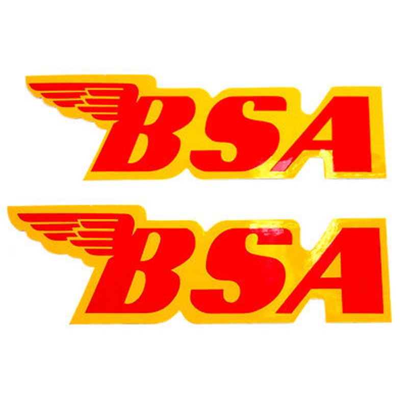 BSA Decal peel and stick B44 41-8051 gas tank decals 7″ x 2-1/4″