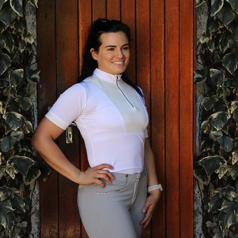 Equileisure shirley riding shirt navy