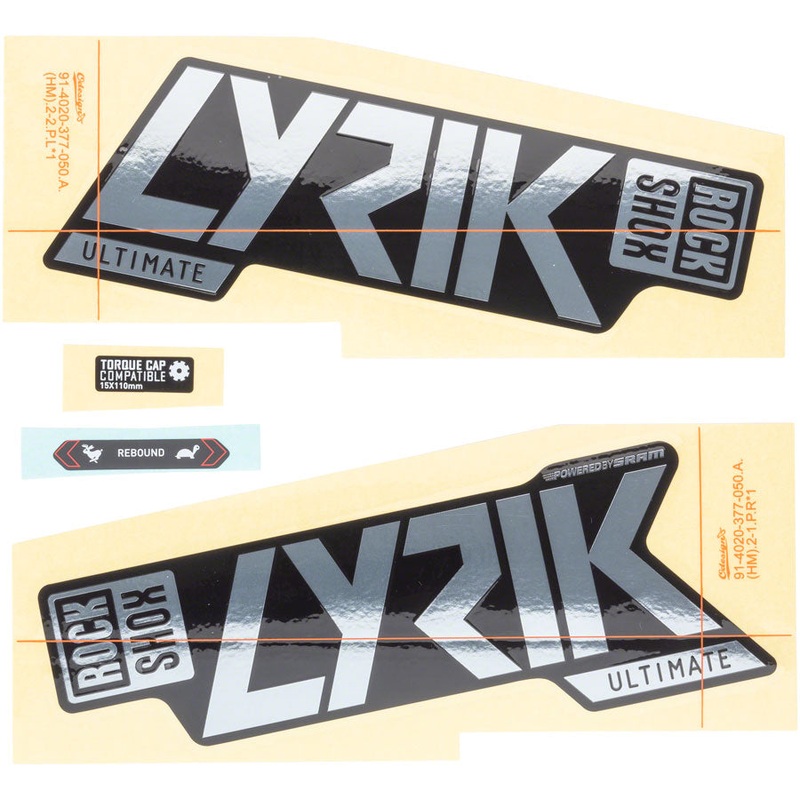 RockShox Fork Decal Kit – Lyrik Ultimate 27/29″ Polar Foil for Gloss Black