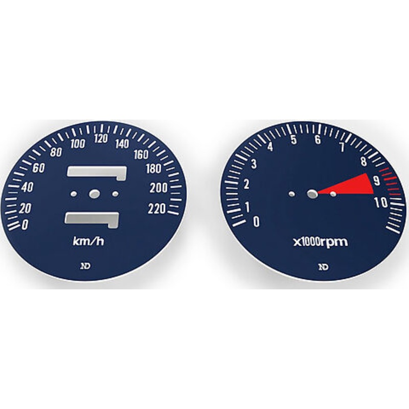 CB750K 1978 Speedo & Tachometer Face Plate Set ~ KM/H