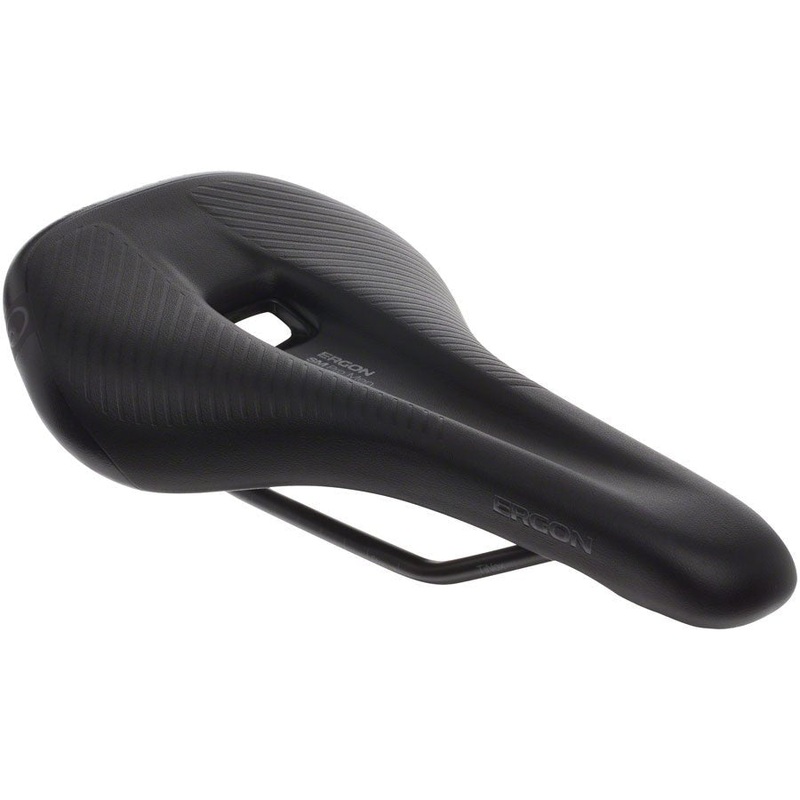 Ergon SM Pro Men’s Saddle – Titanium Rails – Stealth Black – Small/Medium