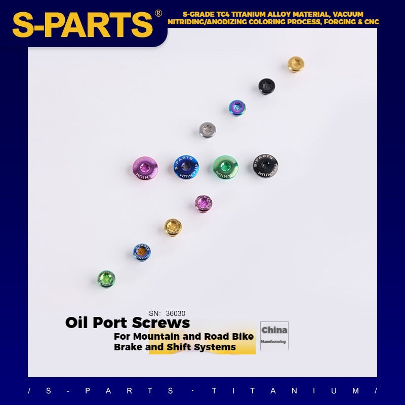 S-PARTS Titanium Alloy Oil Port Screws Shimano Sram TRP Mountain Brake Levers Shimano Road Shift Levers