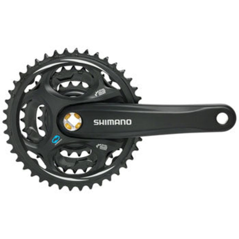 Shimano Altus FC-M311 Crankset – 170mm, 7/8-Speed, 42/32/22t, Riveted, Square Taper JIS Spindle Interface, Black