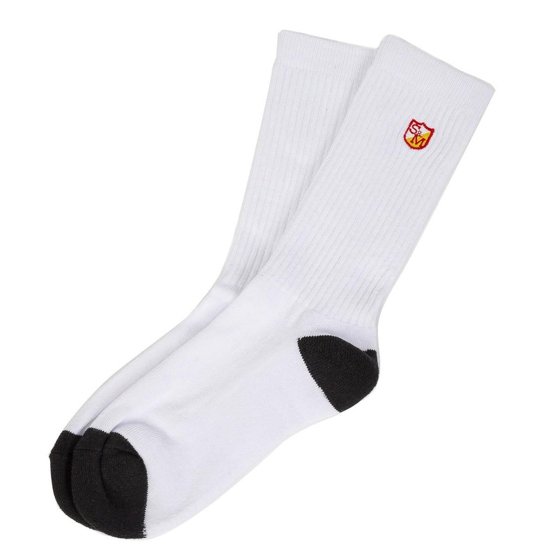 S&M Block Sock – White