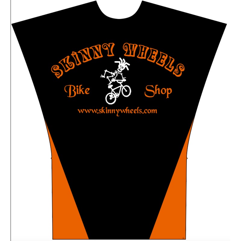 Skinny Wheels Bike Shop 2022 CHANGING PONCHO 3.0 Black Orange