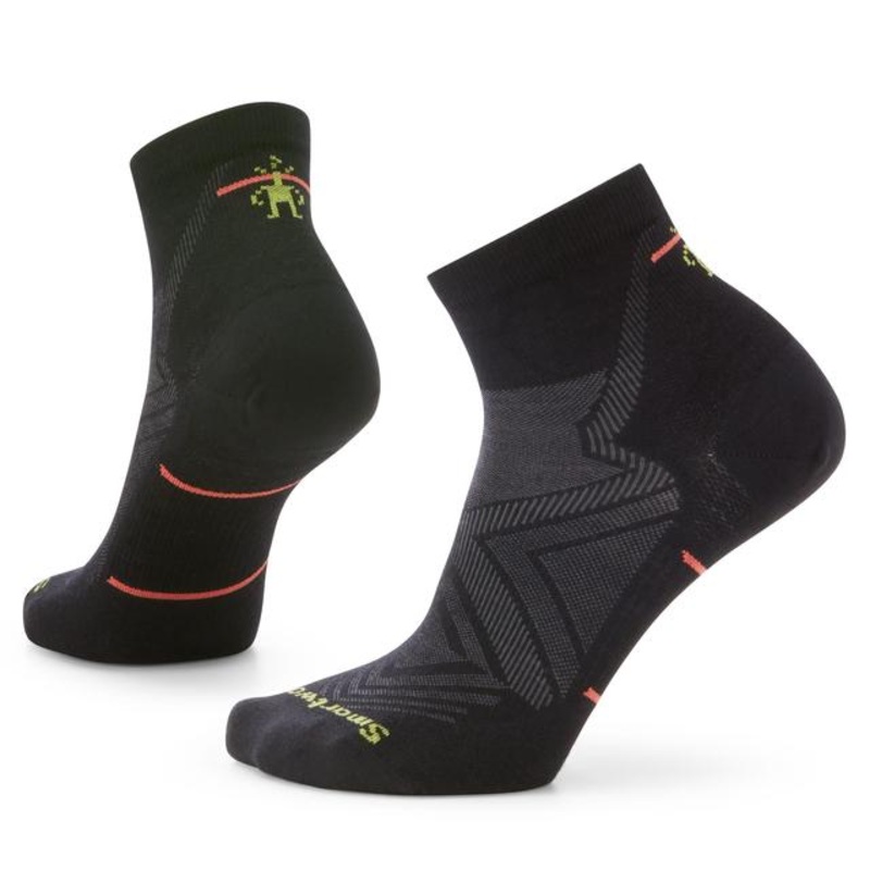 Womens Run Zero Cushion Ankle Socks Black