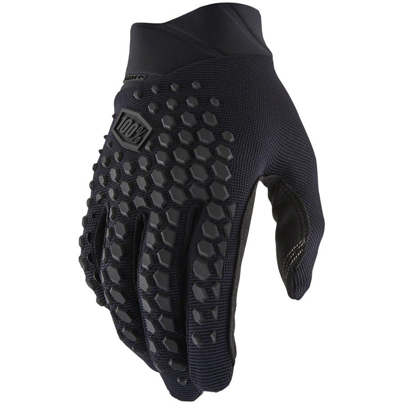 100% Geomatic Gloves – Black/Charcoal, Full Finger, Men’s, X-Large