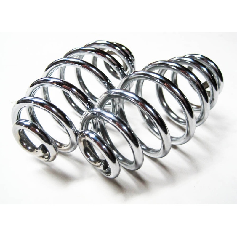 4″ Chrome Seat Spring Springs Set Triumph Norton BSA Tapered Motorcycle