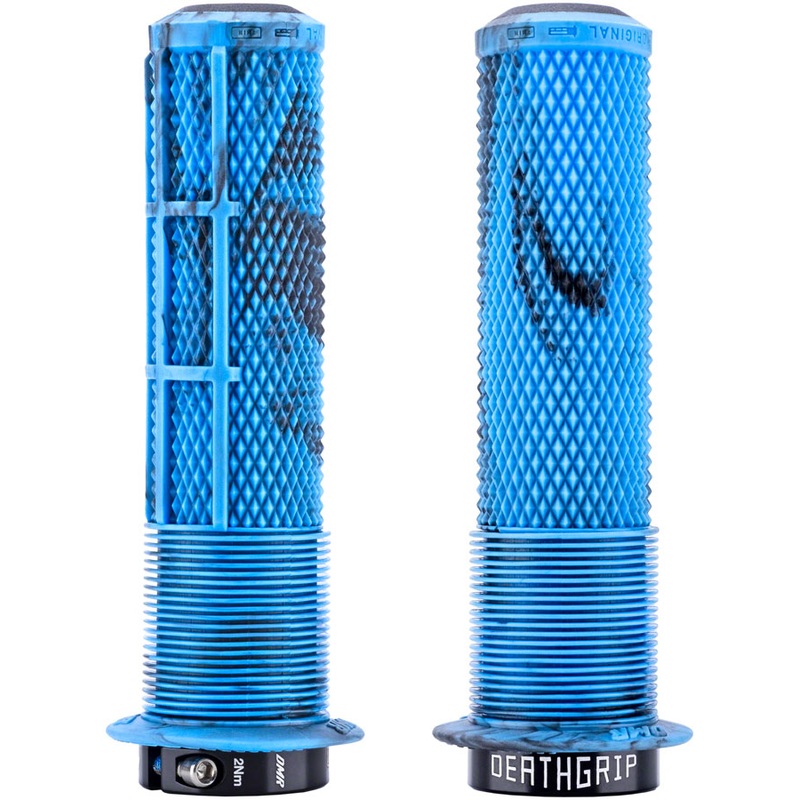 DMR DeathGrip 2 Flanged Grips – Thin Lock-On Blue Mable