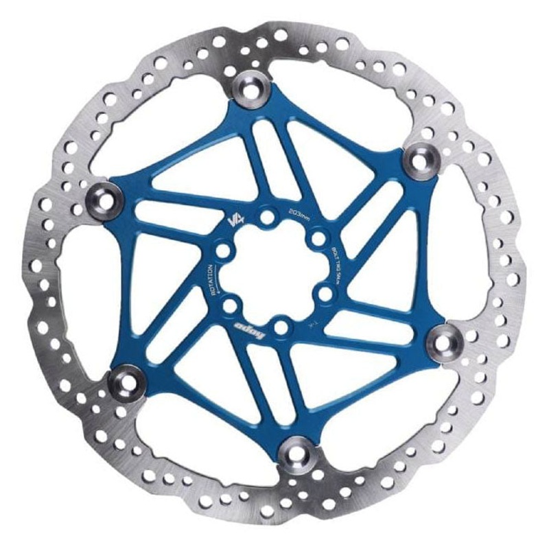 Hope V4 Vented Disc Rotor 6-Bolt Float/Wave 203mm Blue