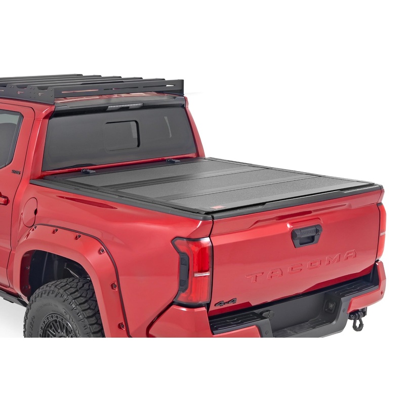 Rough Country | Hard Tri-Fold Flip Up Bed Cover | 5′ Bed | Toyota Tacoma 2WD/4WD (2024-2026) | 49415551