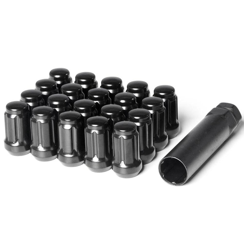 12X1.25 SPLINE 5 LUG KIT 1.38″ BLACK