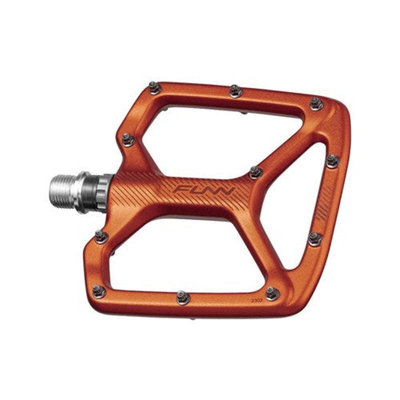 FUNN Python V2 Flat Aluminium Pedals – Standard – Orange