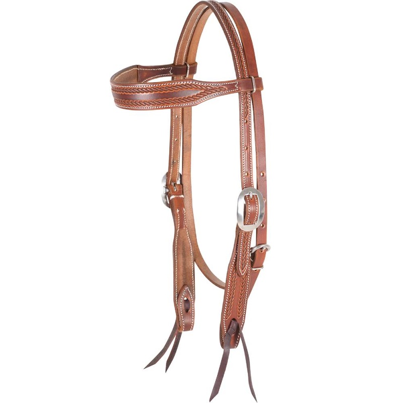 Martin Saddlery Rope Border Browband Headstall
