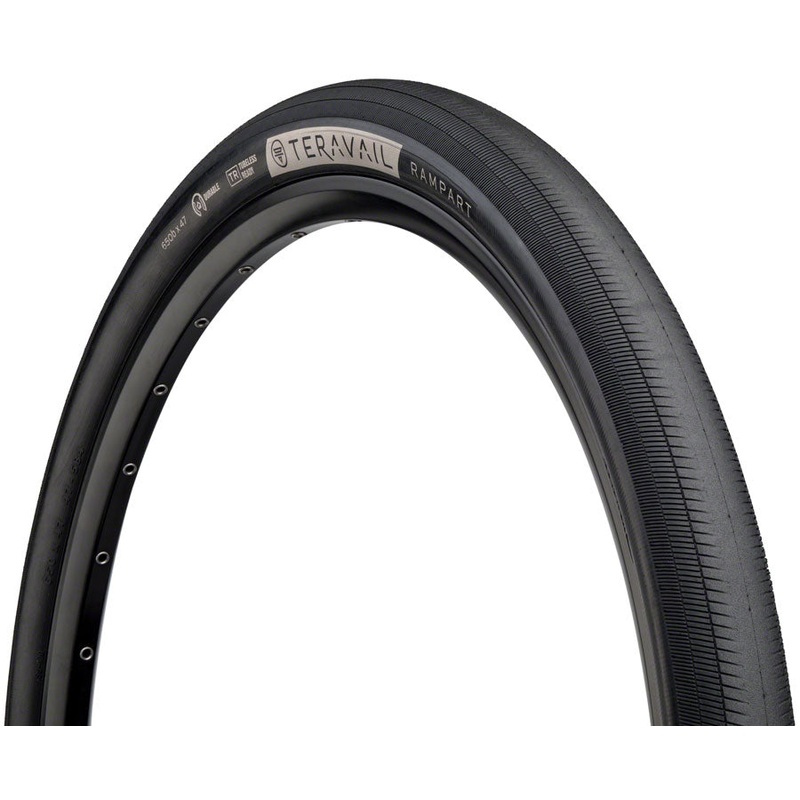 Teravail Rampart Tire – 650b x 47 Tubeless Folding BLK Light Supple Fast Compound