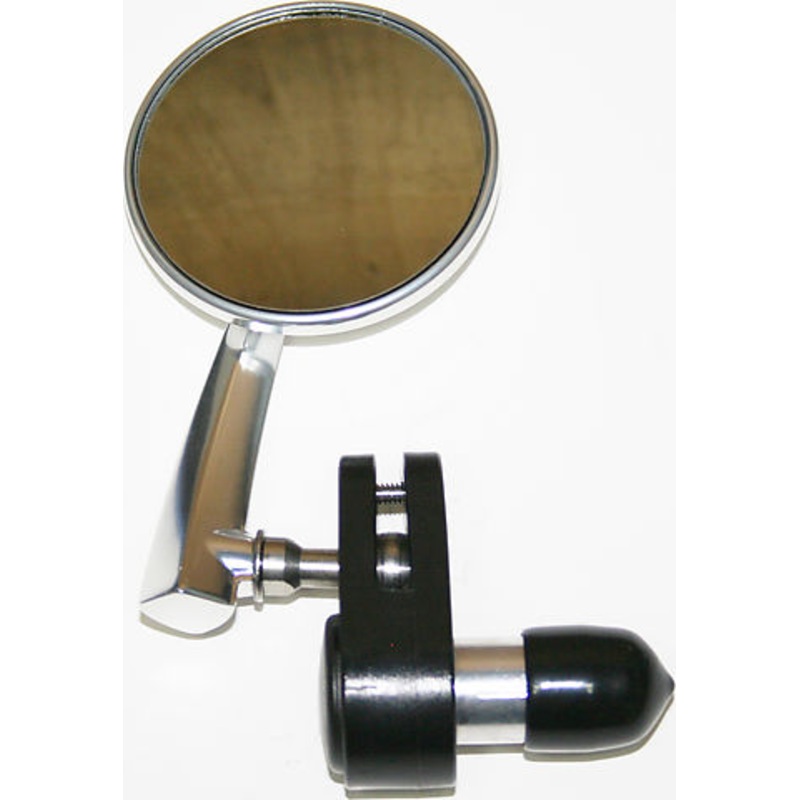 Bar End 3″ Mirror ~ Polished Aluminum ~ Left Side
