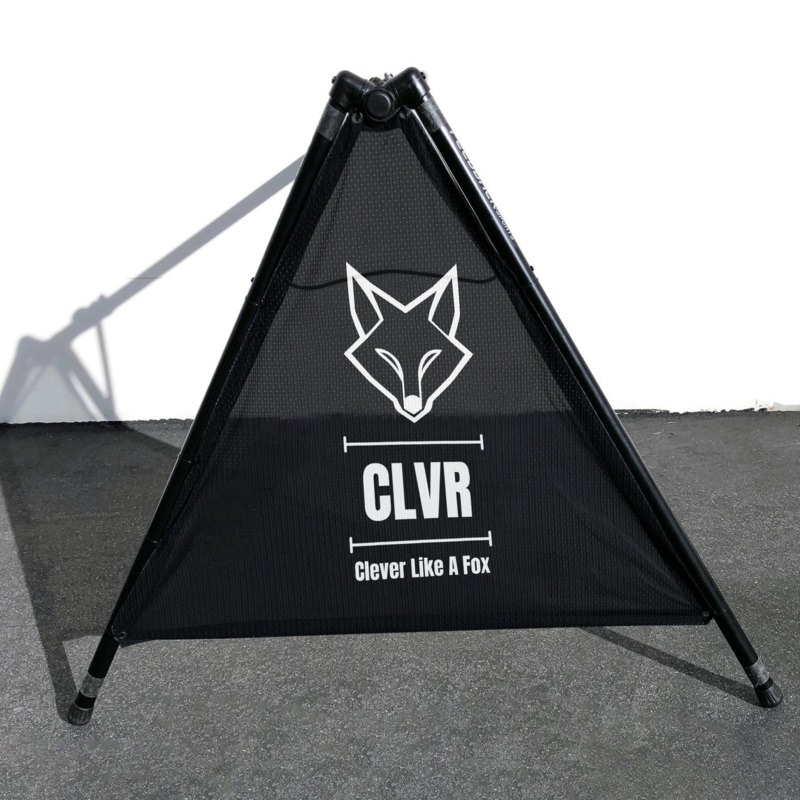 Clever Like A Fox 2024 Bike Rack Banners (Set of 2 Mesh Banners)