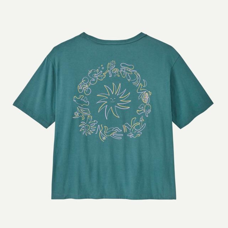 Women’s Mutualism Easy-Cut Organic Cotton T-Shirt Wetland Blue